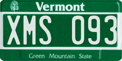 VT license plate XMS093