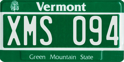 VT license plate XMS094