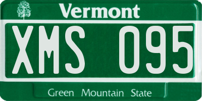 VT license plate XMS095