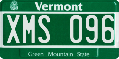 VT license plate XMS096