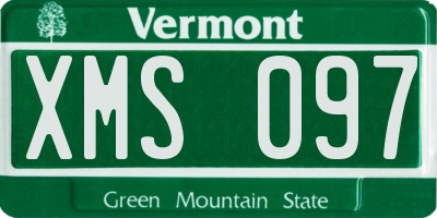 VT license plate XMS097