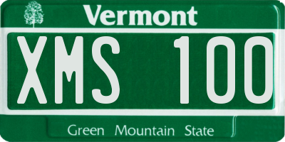 VT license plate XMS100