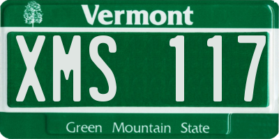 VT license plate XMS117