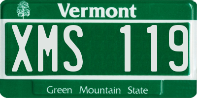 VT license plate XMS119