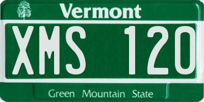 VT license plate XMS120