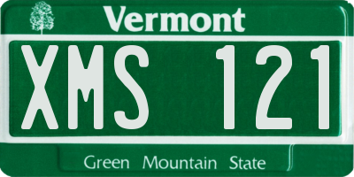 VT license plate XMS121