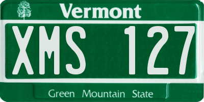VT license plate XMS127