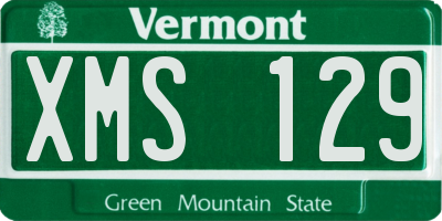 VT license plate XMS129