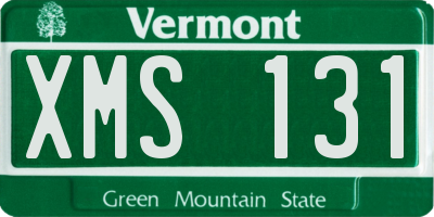 VT license plate XMS131