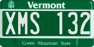 VT license plate XMS132