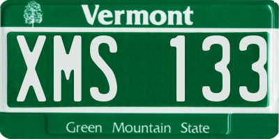 VT license plate XMS133