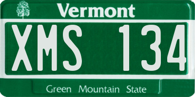 VT license plate XMS134