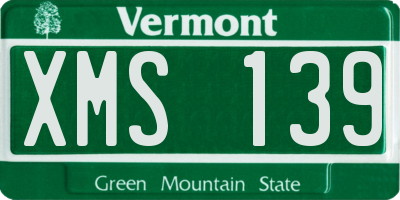 VT license plate XMS139