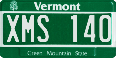 VT license plate XMS140