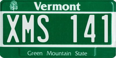 VT license plate XMS141