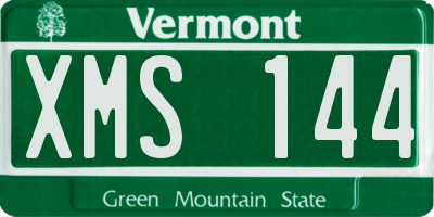 VT license plate XMS144