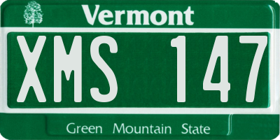 VT license plate XMS147