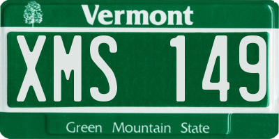 VT license plate XMS149