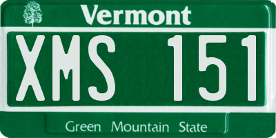 VT license plate XMS151