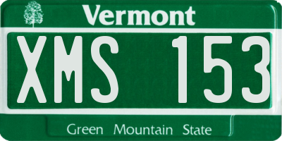 VT license plate XMS153