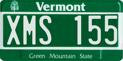 VT license plate XMS155