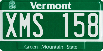 VT license plate XMS158