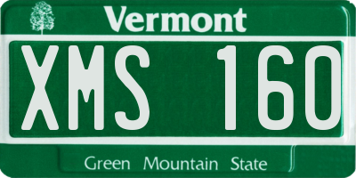 VT license plate XMS160