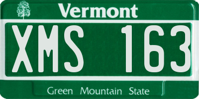 VT license plate XMS163