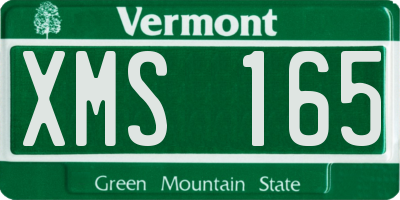 VT license plate XMS165