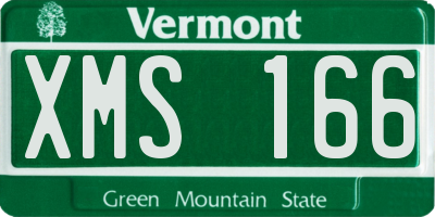 VT license plate XMS166