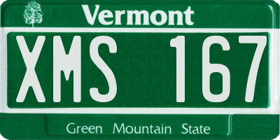 VT license plate XMS167