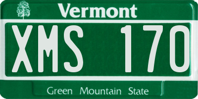VT license plate XMS170