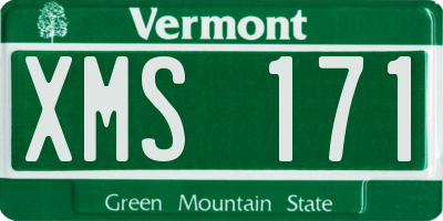 VT license plate XMS171
