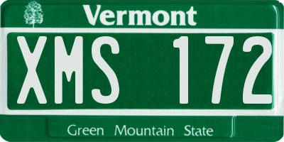 VT license plate XMS172