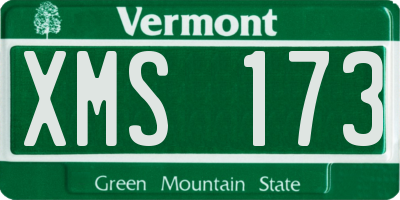 VT license plate XMS173