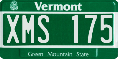 VT license plate XMS175
