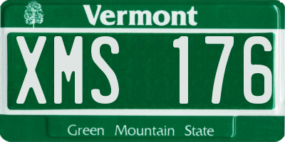 VT license plate XMS176