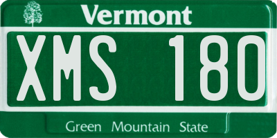 VT license plate XMS180