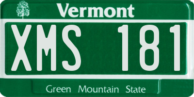 VT license plate XMS181