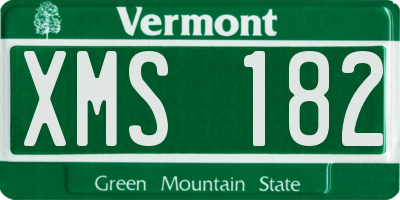 VT license plate XMS182