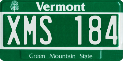 VT license plate XMS184