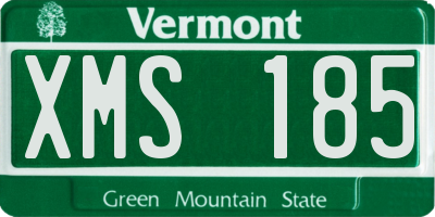VT license plate XMS185