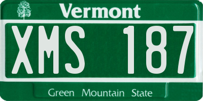 VT license plate XMS187