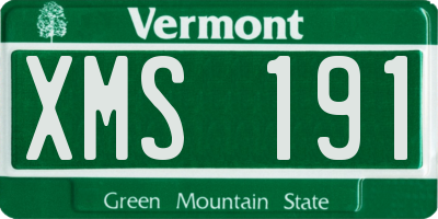 VT license plate XMS191