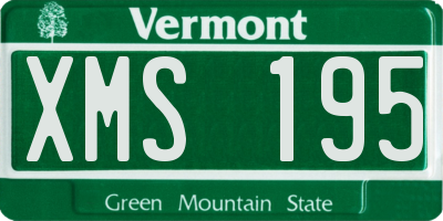 VT license plate XMS195