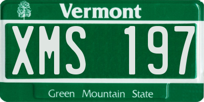 VT license plate XMS197