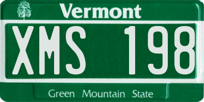 VT license plate XMS198