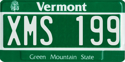VT license plate XMS199