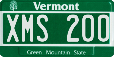 VT license plate XMS200