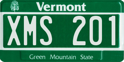 VT license plate XMS201